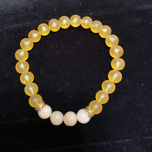 chavez for charity Jewelry - Chavez for charity yellow bead stretch bracelet